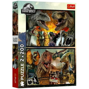 Trefl 2 x 200 darabos Jurassic World puzzle csomag