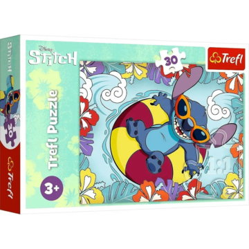 Trefl, 30 darabos puzzle csomag, Disney Lilo &amp; Stitch nyaraláson