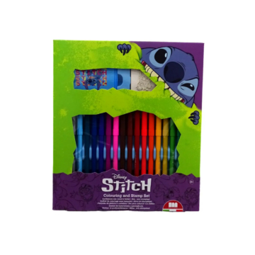 Stitch, nyomda játékszett filccel, 18 darabos