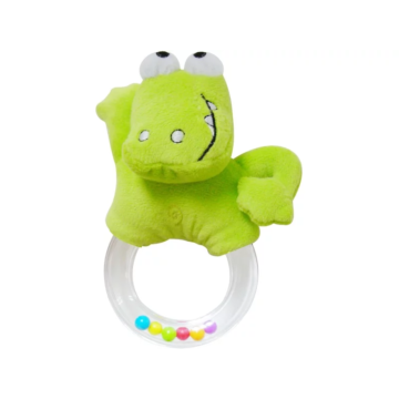 Krokodilos karika csörgő - 14 cm