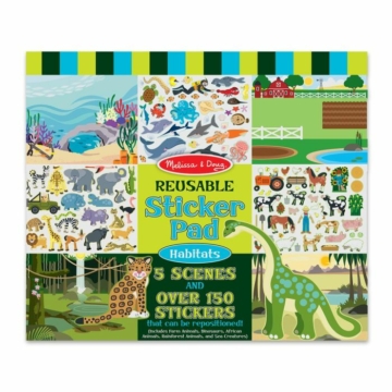 Melissa &amp; Doug Kreatív játék, Újrahasználható matrica készlet, élőhelyek