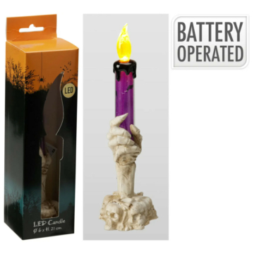 Halloween LED-es gyertya, 21 cm többféle 