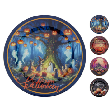 Halloween tányér műanyag 33 cm 4 féle