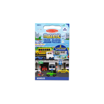 Melissa & Doug, mágneses puzzle, járművek
