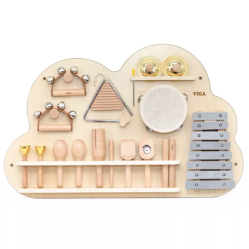 Falra Szerelhető Játékpanel - Ütős Hangszerek (Viga Toys)