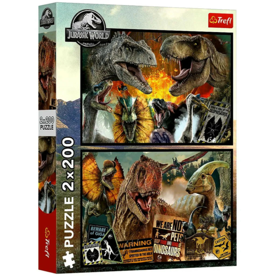 Trefl 2 x 200 darabos Jurassic World puzzle csomag