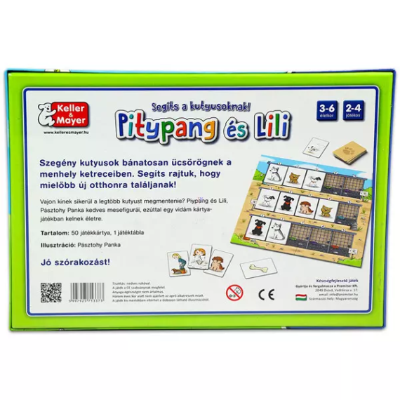 Pitypang és Lili - Segíts a kutyusoknak! kártyajáték