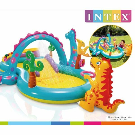 Intex: Dínós gyermek élménymedence - 302 x 229 x 112 cm