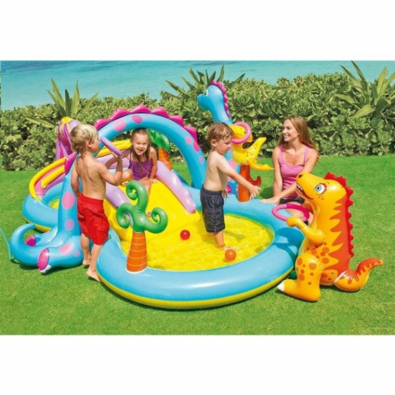 Intex: Dínós gyermek élménymedence - 302 x 229 x 112 cm