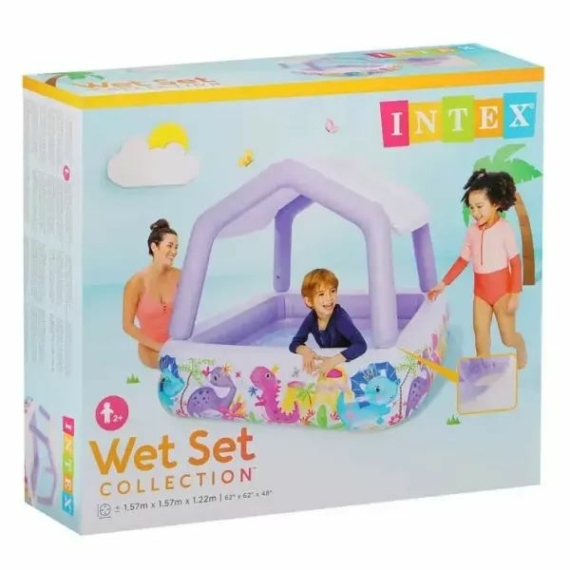 Intex: Gyermek pancsoló árnyékolóval - 157 x 157 x 122 cm