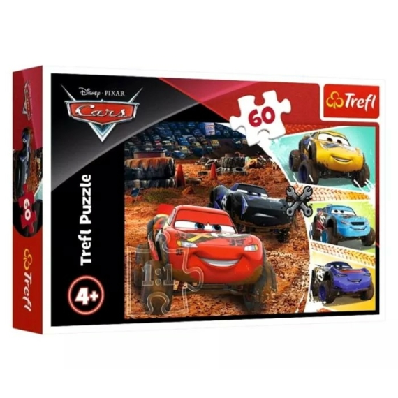 Trefl puzzle csomag - 60 darabos - Verdák 3 - Villám McQueen barátaival 