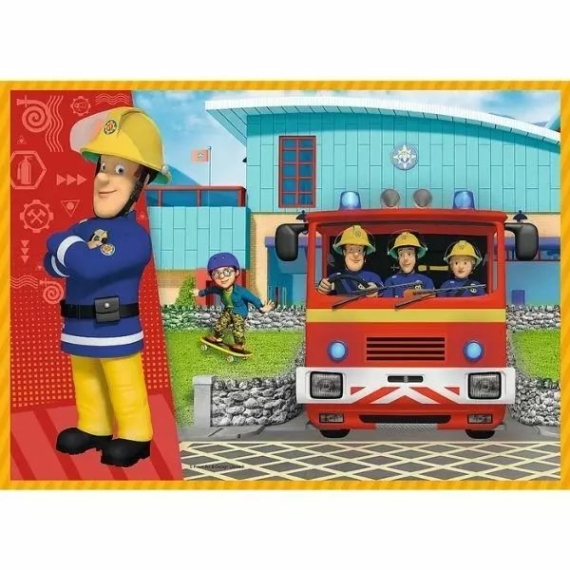 Trefl: Sam, a bátor tűzoltó 4 az 1-ben puzzle - 35, 48, 54, 70 darabos
