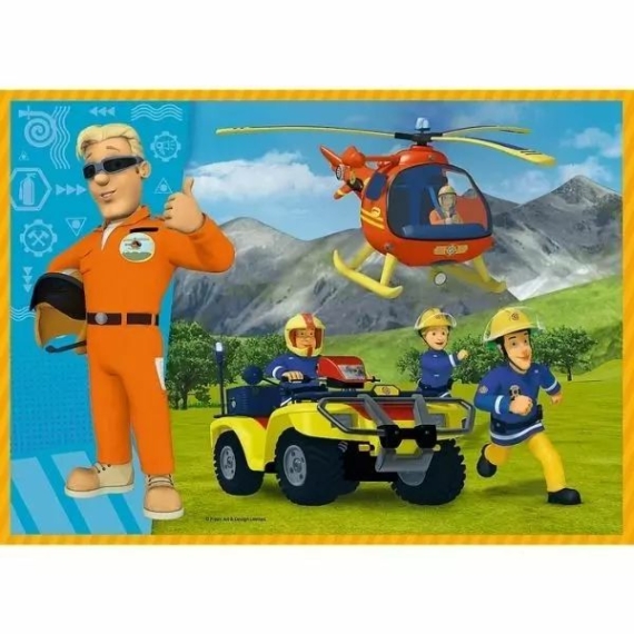 Trefl: Sam, a bátor tűzoltó 4 az 1-ben puzzle - 35, 48, 54, 70 darabos