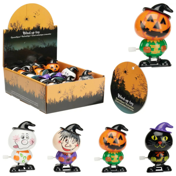 Halloween figura 7,5 cm felhúzós 4 féle 