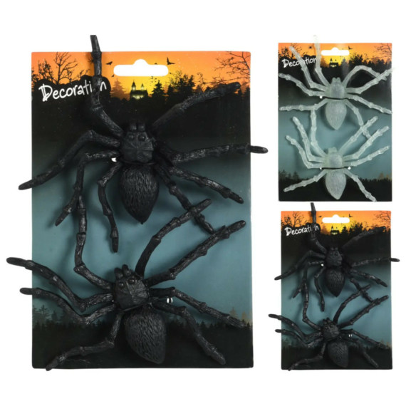 Halloween - pók 2 db 13 cm, kétféle