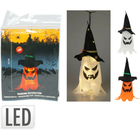 Halloween függődísz LED-es, kétféle