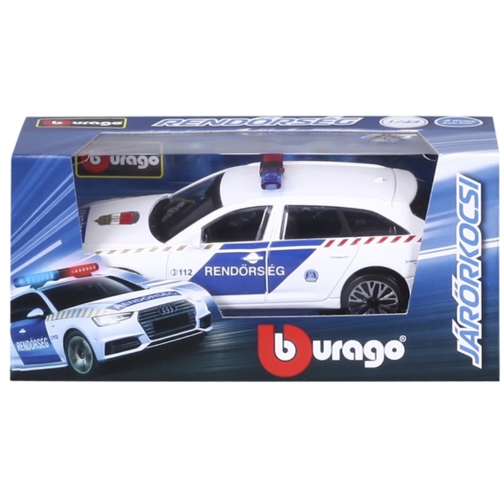 Bburago: Audi A6 Avant magyar rendőrautó, 1:43
