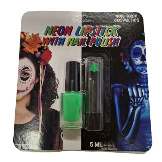 Halloween fluoreszkáló rúzs+körömlakk 