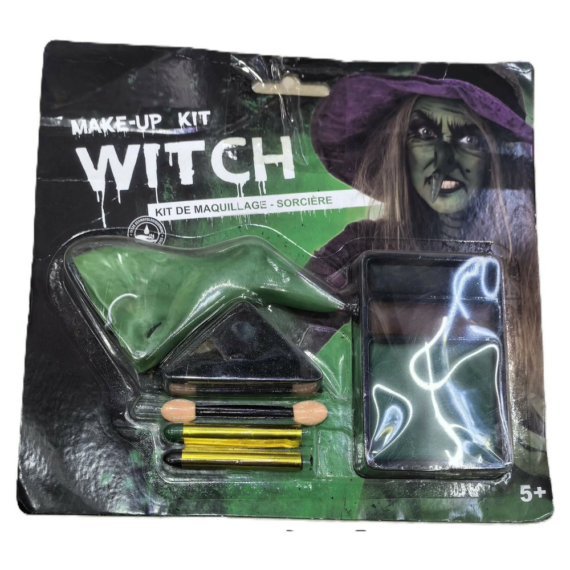 Boszorkány smink készlet és gumi orr