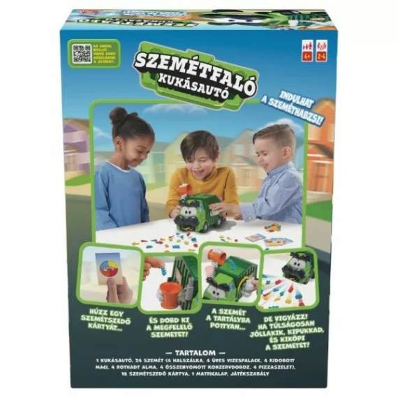 Szemétfaló kukásautó társasjáték