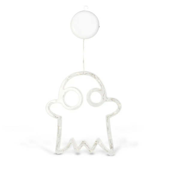 Halloween-i világító dekoráció - szellem - tapadókorongos - 12 LED 