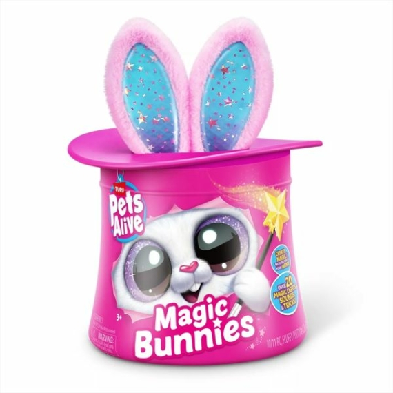 Zuru: Pets Alive Magic Bunnies Varázsnyuszi kalapban, 1. széria, 33 cm - többféle