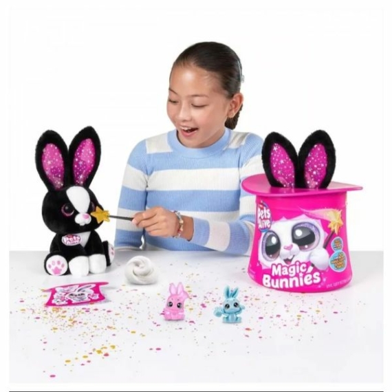 Zuru: Pets Alive Magic Bunnies Varázsnyuszi kalapban, 1. széria, 33 cm - többféle