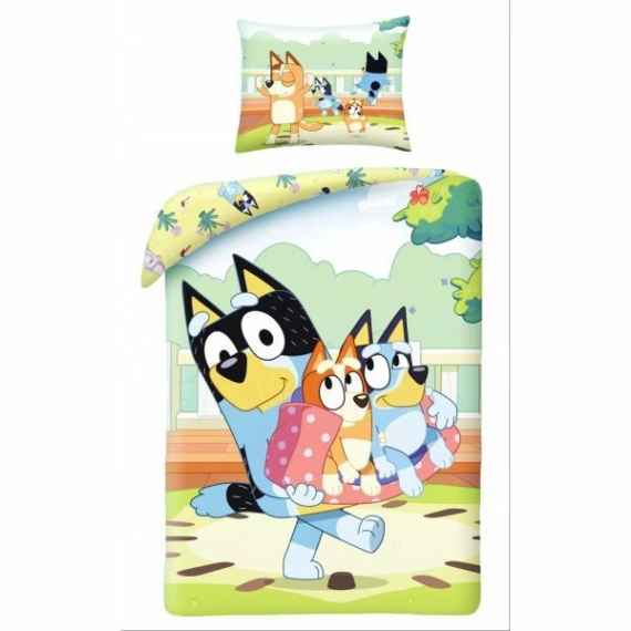 Bluey: Bluey és Bingo kétrészes ágynemű garnitúra, pamut - 140 x 200 cm