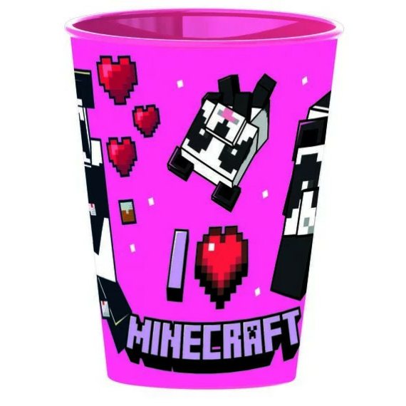 Minecraft lány, kispohár, műanyag 260 ml