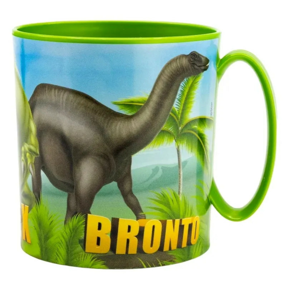 Dinoszauruszos mikrózható műanyag bögre, 350 ml