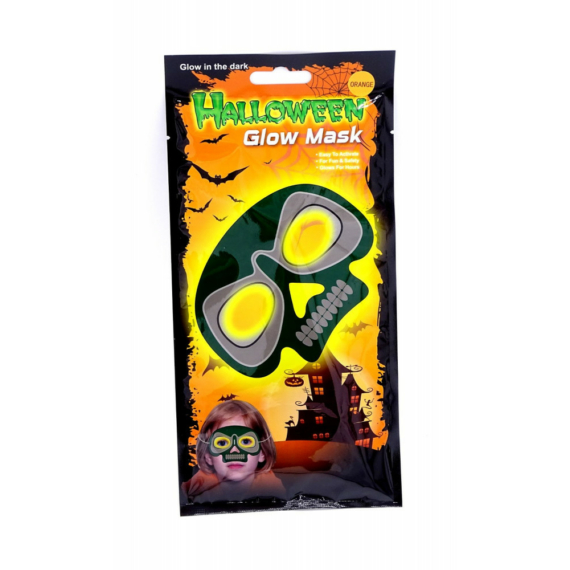 Világító Halloween maszk - 15 cm
