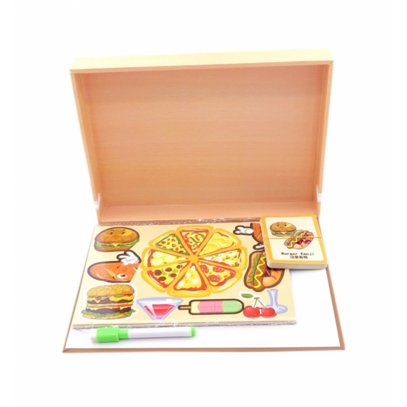 Puzzle csomag dobozban, sütis - mágneses