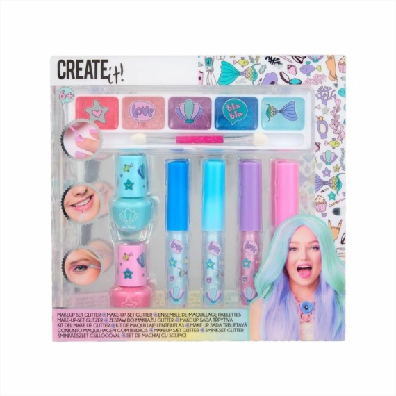 Canenco Create It! Sellő make-up szett csillámos színekkel