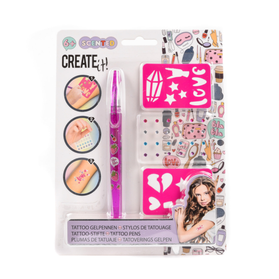 Canenco Create It! Tetováló zseléstoll szett, sablonnal és ékkövekkel (többféle)