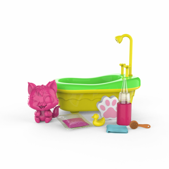 Washy Kitties: Pancsoló cicusok fürdőkáddal játékszett - Szőrmi