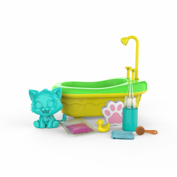 Washy Kitties: Pancsoló cicusok fürdőkáddal játékszett - Cirmi