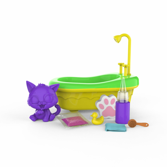 Washy Kitties: Pancsoló cicusok fürdőkáddal játékszett - Pinki