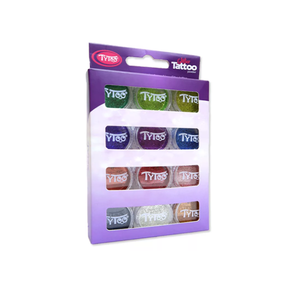 Csillámpor szett 12 x 2,5 ml alap színek (basic colours)