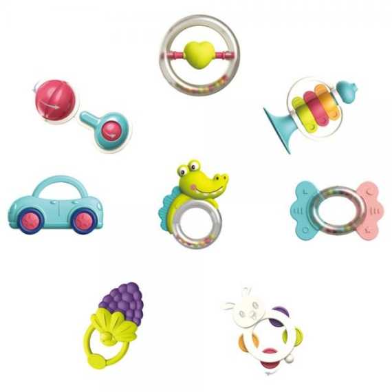 Konig Kids 608-70 rágóka és csörgő szett, 8 db-os