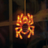 Halloween-i világító dekoráció - pók - tapadókorongos - 12 LED 