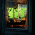 Halloween-i foszforeszkáló ablakdekor - szellem