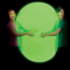 Világító Super Glo Wubble, 75 cm - zöld